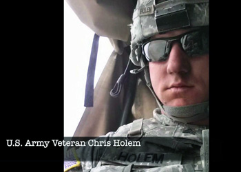 U.S. Army Sergeant Chris Holem and Service K9 TJ