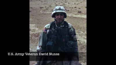 U.S. Army Specialist David Nuñez and Service K9 Kona