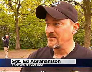 U.S. Army SGT Ed Abrahamson and Service K9 Rex