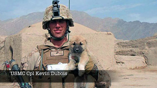 Cpl Kevin Dubois and Service K9 Loki