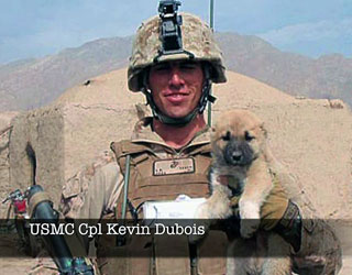 Cpl Kevin Dubois and Service K9 Loki