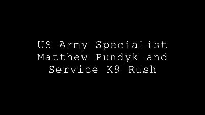 Service K9 Rush being delivered to Matt Pundyk