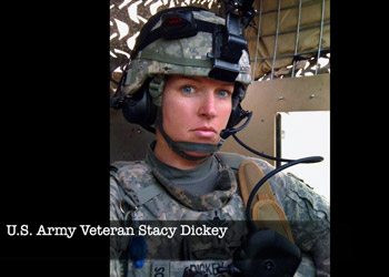 U.S. Army Medic (Ret.) Stacy E. Dickey and Service K9 Gitte